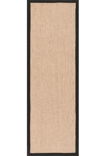 Lidia Sisal Flatweave Border Rug