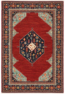 Leah Medallion Fringed Wool Rug