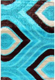 Logan Teal Modern Shaggy Rug