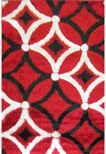 Logan Modern Red Shaggy Rug
