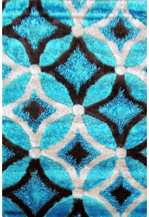 Logan Modern Teal Shaggy Rug