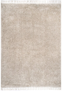 Lucy Beige Shaggy Moroccan Rug