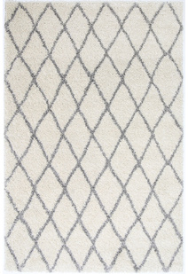 Lusso Cream Moroccan Shaggy Rug