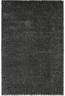 Lusso Thick Plain Black Shaggy Rug