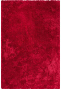 Levis Plain Red Thick Shaggy Rug