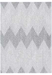 Macy Grey Chevron Striped Rug