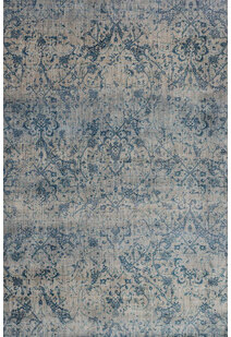 Melanie Blue Overdyed Floral Rug