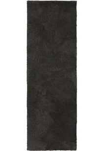 Mojito Plain Black Shaggy Rug(Size 300 x 80cm) RUNNER