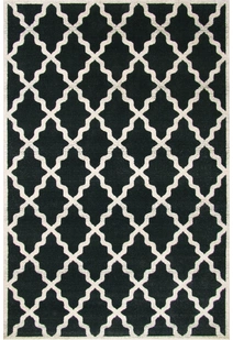 Messi Black Trellis Rug MOMG103-CC