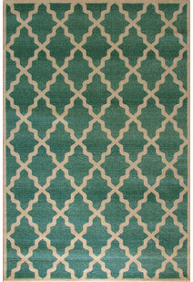 Messi Aqua Moroccan Trellis  Rug