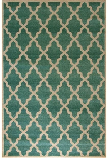 Messi Aqua Moroccan Trellis  Rug