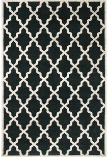 Messi Black Moroccan Trellis  Rug
