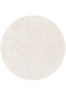 Natura Plain Ivory Shaggy Rug(Size 150 x 150cm) ROUND