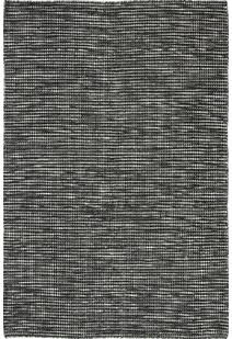 Natura Black Wool Flatweave Rug