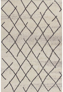Nordic Beige Moroccan Trellis Rug