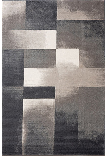 Orel Grey Square Pattern Rug
