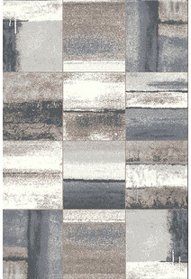 Orel Beige Square Pattern Rug