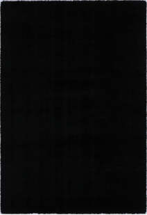Palace Plain Black Shaggy Rug
