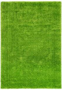 Palace Plain Green Shaggy Rug