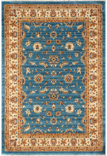 Parker Blue Oriental Fringed Rug