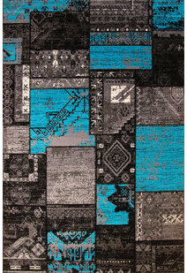 Paris Turquoise Patchwork Rug