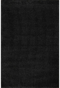 Plush Plain Black Rug
