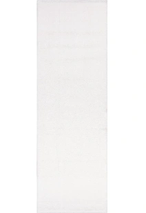 Plush Plain White Rug(Size 400 x 80cm) RUNNER