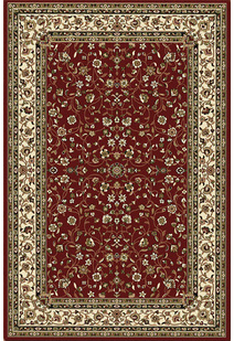 Preston Red Traditional Floral Rug