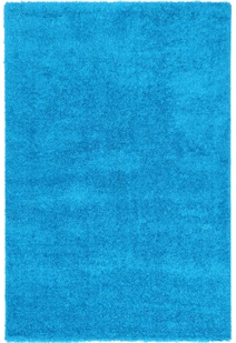 Puffy Plain Teal Shaggy Rug