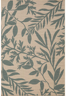 Pablo Leaf Pattern Flatweave Rug