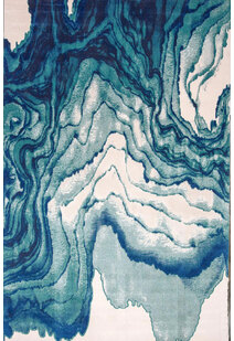 Roma Blue Modern Abstract Rug