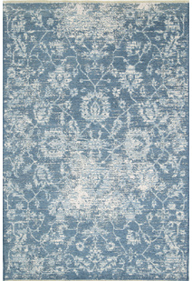 Ryan Blue Distressed Floral Rug