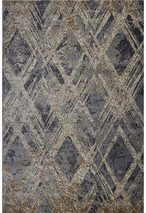 Sade Grey Trellis Pattern Rug