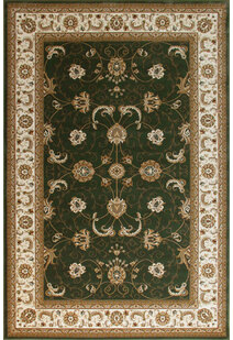 Star Green Traditional Floral Rug