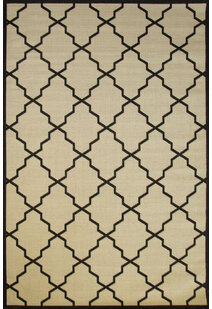 Storm Ivory Trellis Flatweave Rug