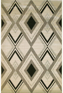 Storm Ivory Diamond Pattern Rug