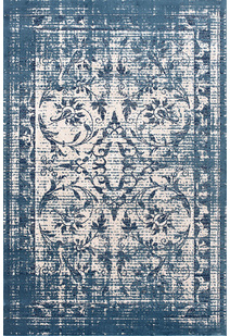 Sonia Blue Transitional Floral Rug