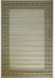 Soleil Beige Greek Key Border Rug
