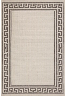 Soleil Ivory Greek Key Border Rug