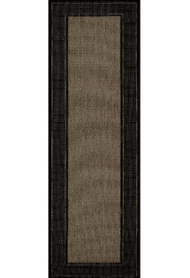 Soleil Black Border Flatweave Rug