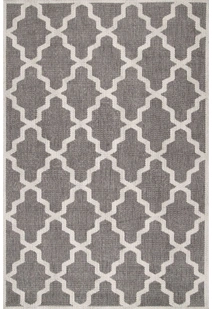 Subi Brown Trellis Flatweave Rug