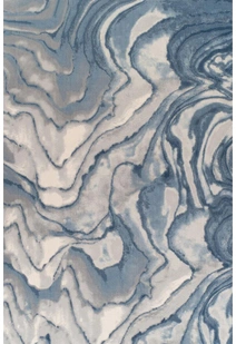 Torino Blue Monet Abstract Rug
