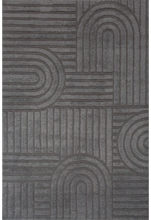 Viper Dark Grey Modern Arch Rug
