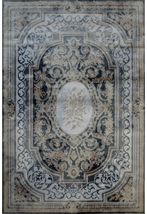 Valentino Black French Floral Rug