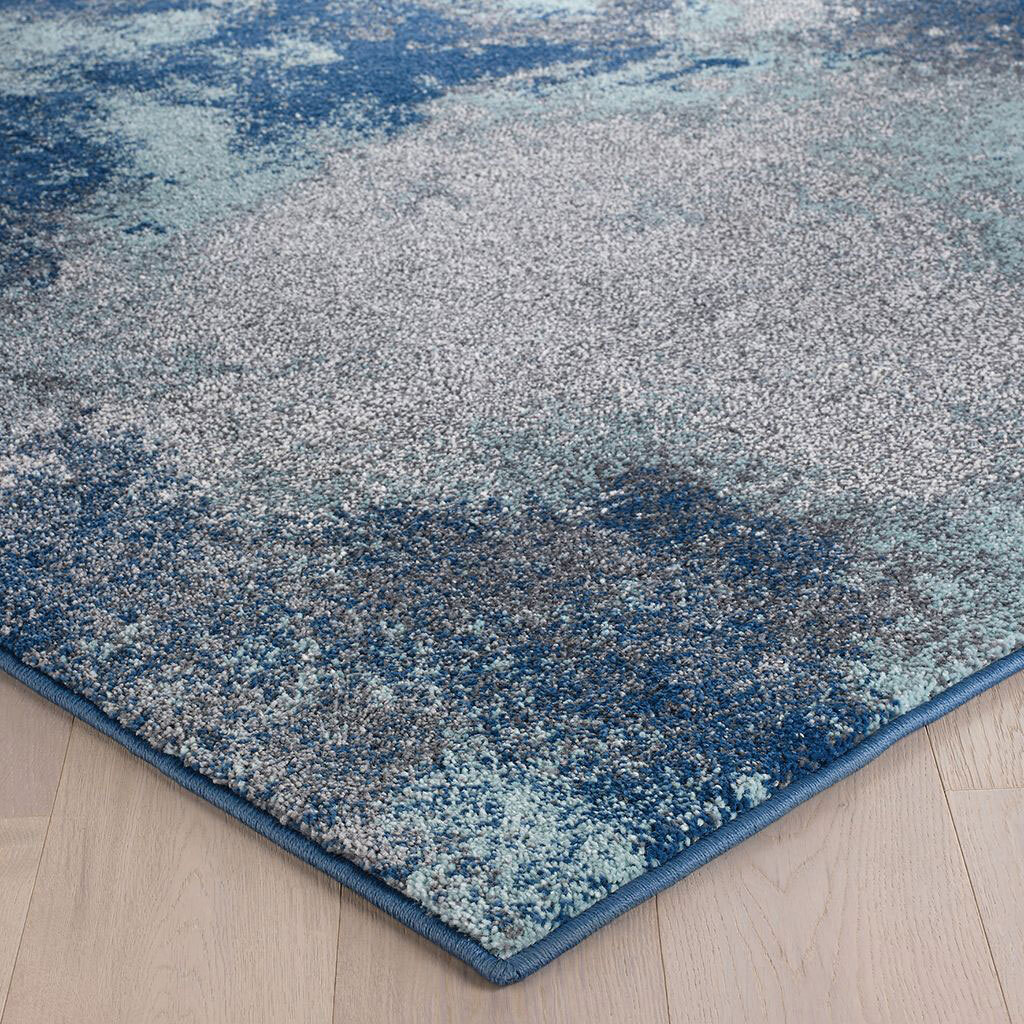 Large View Alex Modern Blue Abstract Rug