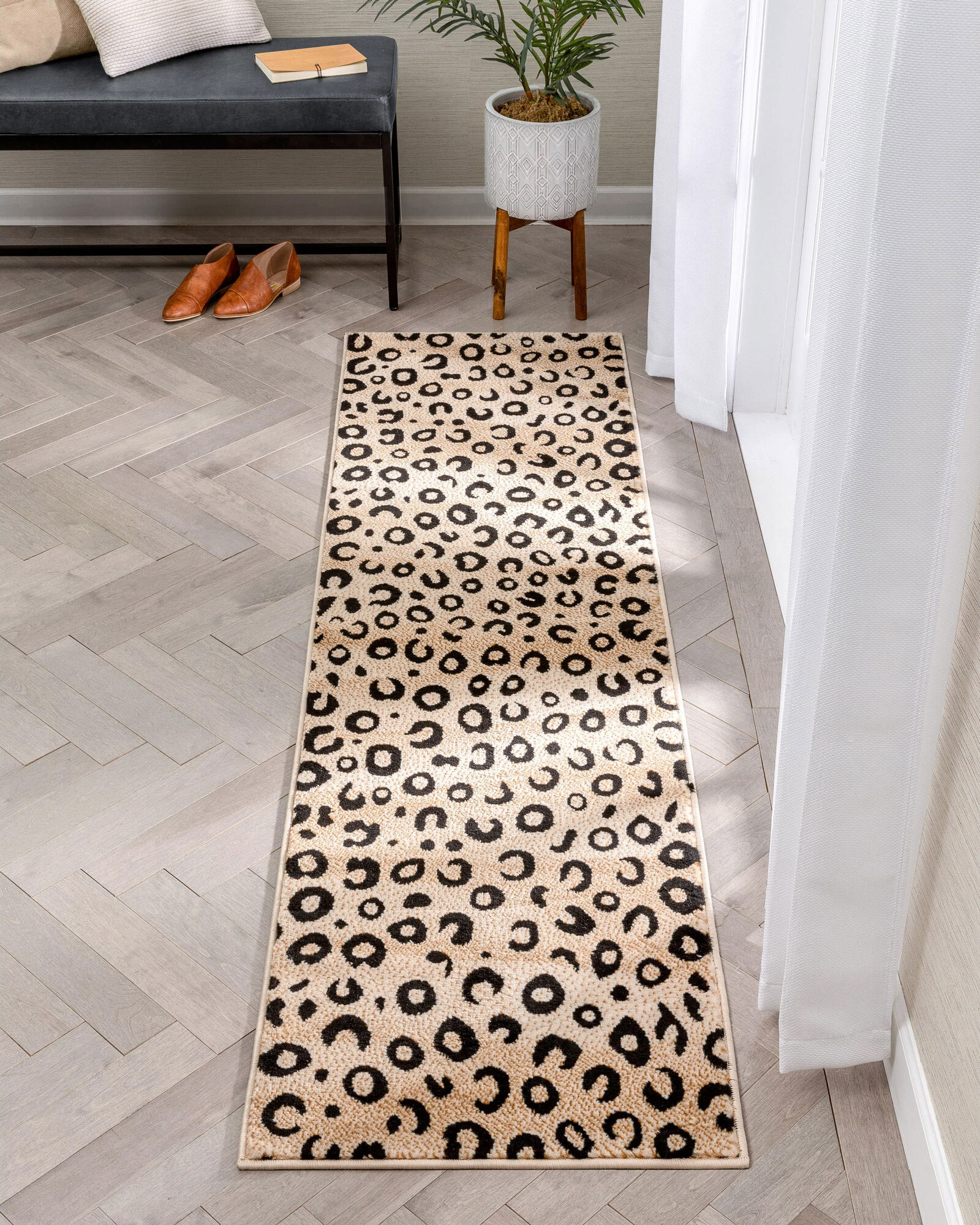 Large View Atlanta Safari Animal Leopard Rug