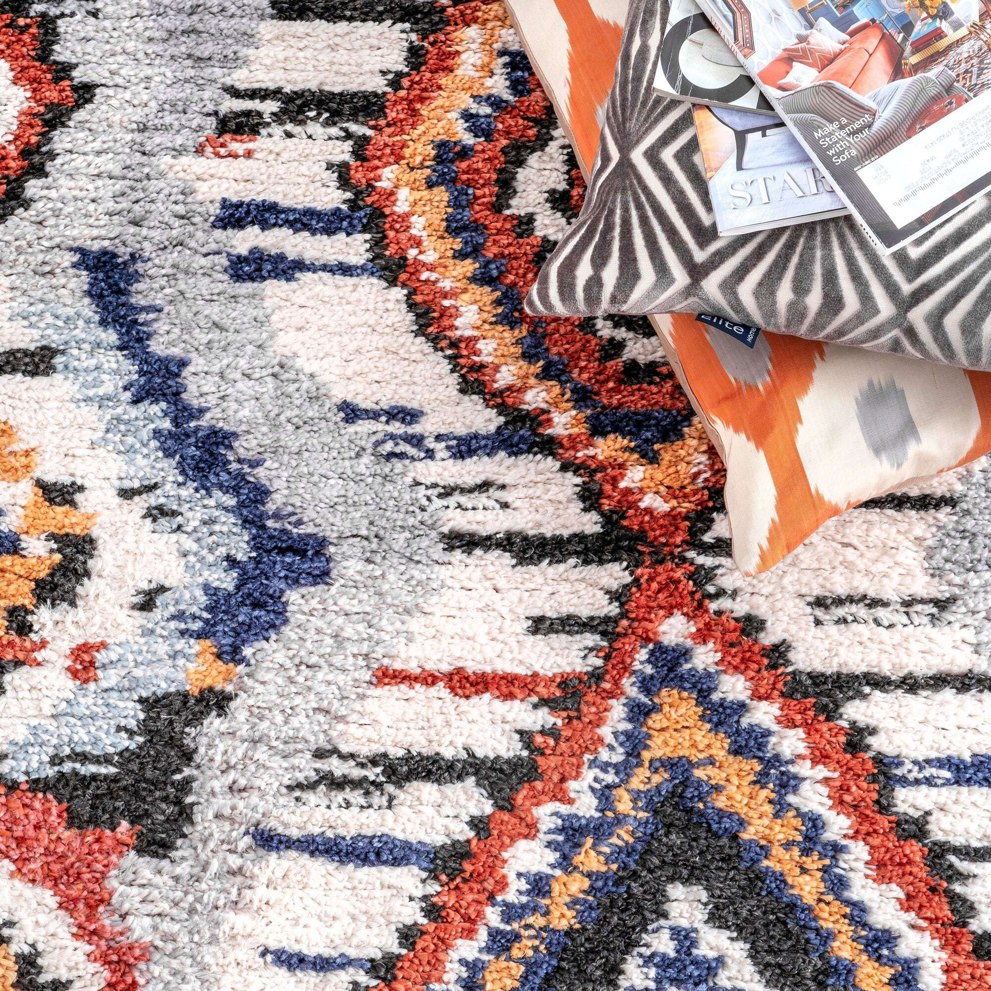 Large View Amara Geometric Moroccan Rug