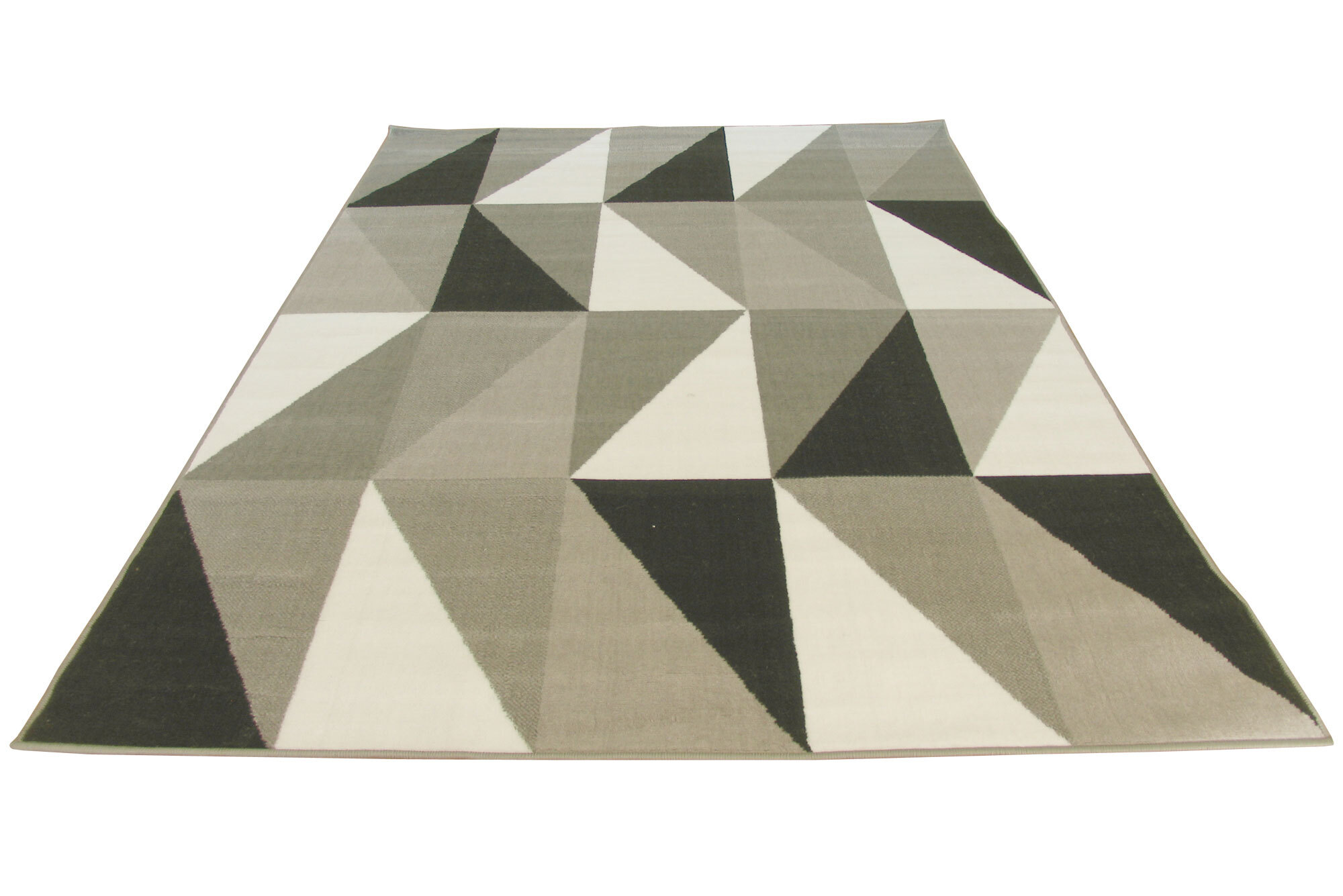 Atlanta Modern Grey Triangle Rug(Size 120 x 70cm)
