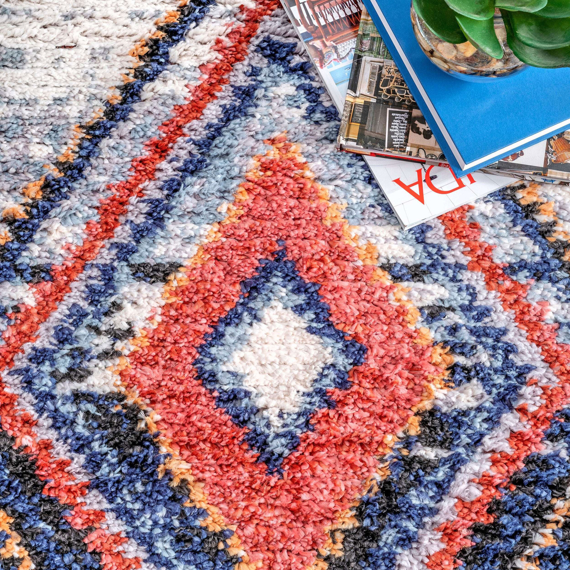 Large View Amara Diamond Moroccan Rug
