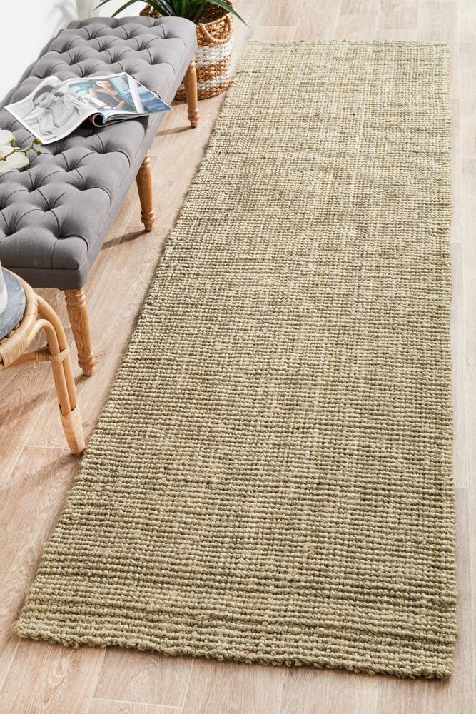 Agra Tan Hand Loomed Jute Rug